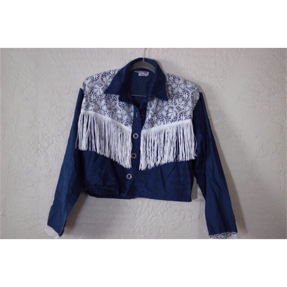 Vintage country glam crop top